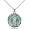 Sterling Silver Medium Our Lady of Guadalupe Medal Necklace 7/8 x 3/4 inches 18 inch chain by Bliss