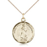 14kt Gold Filled Our Lady of Guadalupe Medal Necklace 7/8 x 3/4 inch Medium Pendant 18 inch Chain Bliss