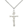 Sterling Silver Maltese Crucifix Necklace 7/8 x 1/2 with 18 inch chain by Bliss Manufacturing USA