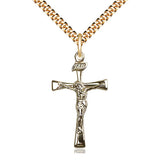 14kt Gold Filled Maltese Crucifix Necklace 1 1/8 x 5/8 inch pendant with 24 inch chain by Bliss Manufacturing