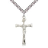 Sterling Silver Maltese Crucifix Necklace 1 1/8 inch by 5/8 inch with 24 inch chain handmade by Bliss Manufacturing