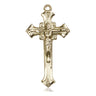 14kt Solid Gold Medium Catholic Crucifix Pendant 1 1/8 x 5/8 inches handcrafted by Bliss Manufacturing USA