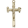 Large 14kt Solid Gold Catholic Crucifix Pendant 1 3/8 x 3/4 inches handcrafted by Bliss USA