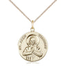 Gold Filled St. John Vianney Patron Saint Medal Necklace 3/4 inch by 5/8 inch on 18 inch chain by Bliss