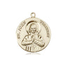 14kt Solid Gold St. John Vianney Patron Saint Medal Pendant 3/4 inch by 5/8 inch by Bliss Manufacturing