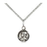 Small Sterling Silver St. Elizabeth Ann Seton patron saint medal necklace with 18 inch chain by Bliss