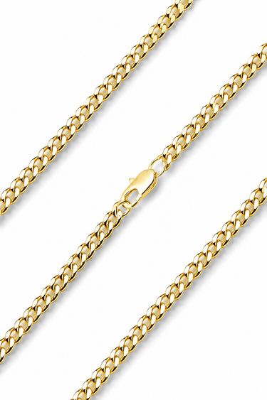 14kt Gold Filled Medium St. Clement Patron Saint Medal Necklace shown with a 24-inch gold plated curb chain