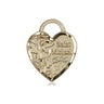 14kt Solid Gold St. Michael the Archangel Medal Pendant 3/4 inch Bliss USA handcrafted