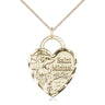 14kt Gold Filled St. Michael the Archangel Medal Necklace 1 inch pendant 18 inch chain Bliss USA