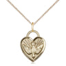 14kt Gold Filled Small Confirmation Heart Pendant Necklace 5/8 inch by 1/2 inch on 18 inch chain by Bliss