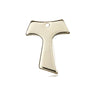 14kt Solid Gold Tau cross pendant 3/4 inch by 5/8 inch handcrafted by Bliss Manufacturing