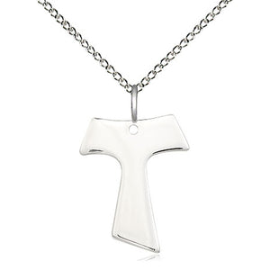 Sterling Silver Medium Tau Cross Necklace | 3/4