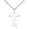 Sterling Silver Tau cross necklace 3/4 inch by 5/8 inch with 18 inch chain by Bliss Manufacturing