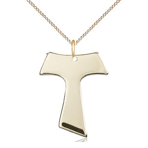 14kt Gold Filled Medium Tau Cross Necklace | 1
