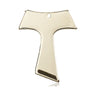 14kt solid gold Tau Cross pendant 1 inch by 3/4 inch handcrafted by Bliss Manufacturing USA