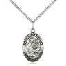 Sterling Silver St. Anthony of Padua patron saint medal necklace with 18 inch chain, handcrafted by Bliss Manufacturing