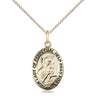 14kt Gold Filled Our Lady of Perpetual Help Medal Necklace 3/4 x 1/2 inches with 18 inch chain by Bliss