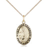 14kt Gold Filled St. Jude Patron Saint Medal Necklace 3/4 x 1/2 with 18 Inch Curb Chain by Bliss