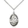 Sterling Silver St. Joseph Patron Saint Medal Necklace 3/4 x 1/2 inch with 18 inch chain by Bliss Manufacturing