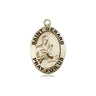 14kt solid gold St. Gerard Majella patron saint medal pendant, 3/4 x 1/2 inches, handcrafted by Bliss