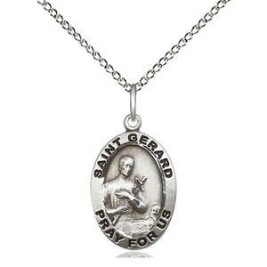 Collar de medalla del patrón San Gerardo Mayela de plata esterlina | 3/4