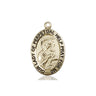 14kt solid gold Our Lady of Perpetual Help medal pendant 1 inch by 5/8 inch handmade by Bliss