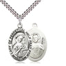 Sterling silver Our Lady of Perpetual Help medal necklace with 24 inch chain handcrafted by Bliss