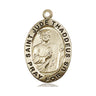 14kt Solid Gold St. Jude Patron Saint Medal Pendant 1 x 5/8 inches by Bliss Manufacturing
