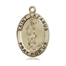 14kt Solid Gold St. Lazarus Patron Saint Medal Pendant 1 x 5/8 inches by Bliss Manufacturing