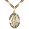 14kt Gold Filled Caridad del Cobre Medal Necklace 1 x 5/8 inch on 24 inch Chain by Bliss