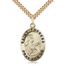 14kt Gold Filled St. Theresa Patron Saint Medal Necklace 1 x 5/8 with 24 inch chain by Bliss