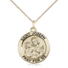 Gold Filled St. Joseph Patron Saint Medal Necklace 3/4 inch pendant 18 inch chain Bliss USA