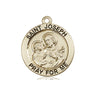 14kt Solid Gold St. Joseph Patron Saint Medal Pendant 3/4 inch Bliss USA handcrafted