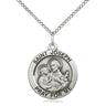 Sterling Silver St. Joseph Patron Saint Medal Necklace 3/4 inch pendant 18 inch chain Bliss USA