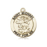 14kt solid gold St. Michael the Archangel patron saint medal pendant 3/4 inch by Bliss Manufacturing