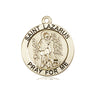 14kt Solid Gold St. Lazarus Patron Saint Medal Pendant 3/4x3/4 inches handcrafted by Bliss