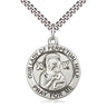 Sterling Silver Our Lady of Perpetual Help Medal Necklace 1 inch by 7/8 inch with 24 inch chain by Bliss Manufacturing