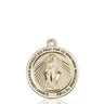 14kt Solid Gold Miraculous Medal Pendant 1x7/8 inch handcrafted in USA by Bliss Manufacturing