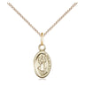 Small 14kt Gold Filled St. Christopher Patron Saint Medal Necklace 1/2 x 1/4 inches 18 inch Chain by Bliss