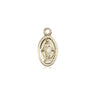 14kt solid gold Small Miraculous Medal pendant 1/2 x 1/4 inch handcrafted by Bliss Manufacturing USA