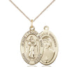 14kt Gold Filled Divine Mercy Medal Necklace 7/8 x 1/2 Medium Pendant with 18 inch Chain by Bliss