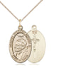 Gold Filled St. John Paul II Patron Saint Medal Necklace 7/8 x 1/2 inch with 18 inch chain by Bliss