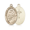 14kt Solid Gold St. John Paul II Patron Saint Medal Pendant 7/8 x 1/2 inch by Bliss Manufacturing