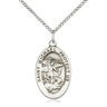Sterling Silver St. Michael the Archangel medal necklace 7/8x1/2 inch pendant with 18 inch chain by Bliss