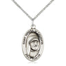 Sterling Silver Blessed Teresa of Calcutta Medal Necklace 7/8 x 1/2 inches with 18 inch chain by Bliss