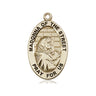14kt Solid Gold Madonna of the Street Medal Pendant 7/8 inch by 1/2 inch Handcrafted by Bliss