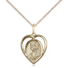 14kt Gold Filled Small St Christopher Patron Saint Medal Necklace 5/8 x 1/2 inch 18 inch Chain by Bliss
