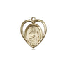 14kt Solid Gold St. Jude Patron Saint Medal Pendant 5/8x1/2 Small by Bliss