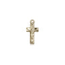 14kt Solid Gold small crucifix pendant 1/2 x 1/4 inches handcrafted by Bliss Manufacturing