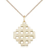 14kt Gold Filled Jerusalem Cross Necklace 3/4 x 5/8 inches on 18 inch chain by Bliss Manufacturing